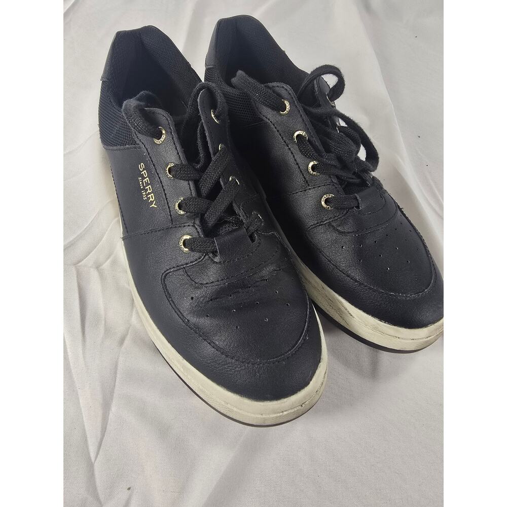 Sperry Top-Sider Women’s 9M Black Low Top Sneakers Casual Athletic Shoes